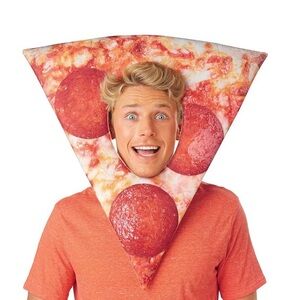 Seasons Adult Unisex One Size Fits Most Pizza Halloween Face Mask